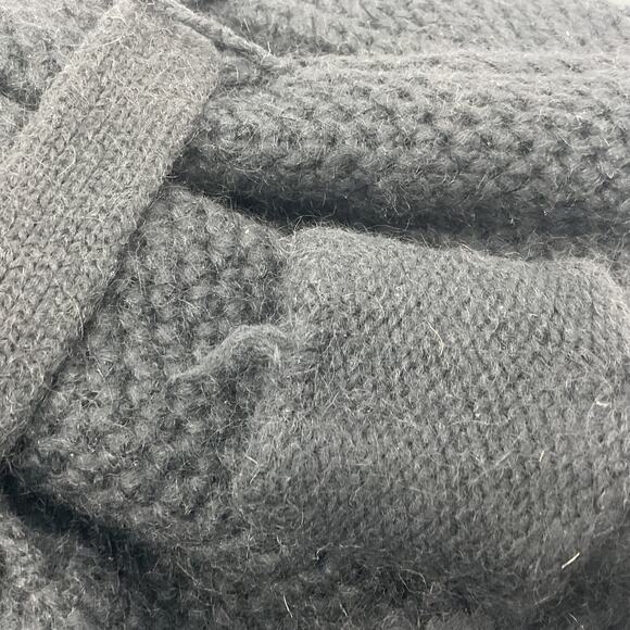 Vintage Victorias Secret Moda International Black Wrap Sweater Coat size Med - Picture 4 of 4